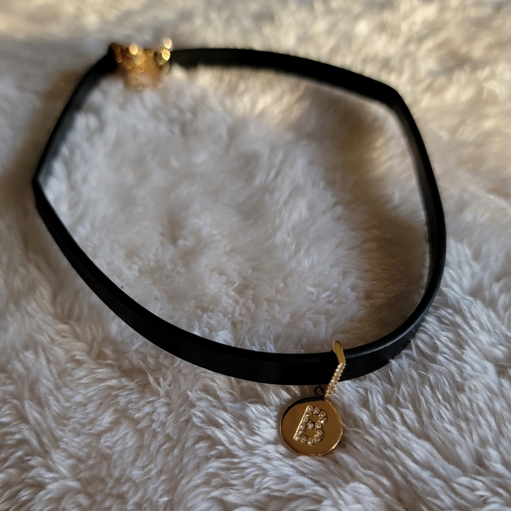 kate spade B initial choker
